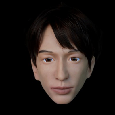 (SH-21) Crossdress male silicone realistic human face half head mask crossdresser doll mask (SH-21) Crossdress male silicone realistic human face half head mask crossdresser doll mask